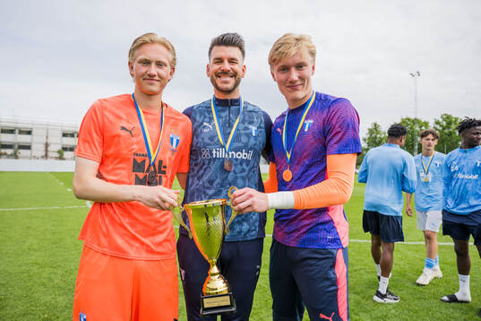 Malmö FFs målvakt Theodor Kvist och målvakt Wilhelm