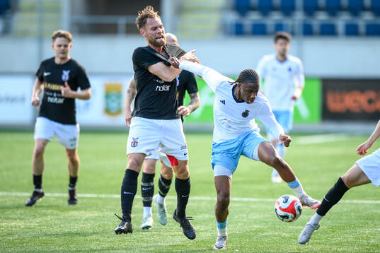 FC Stockholms David Fällman och Gefles Ahmed
