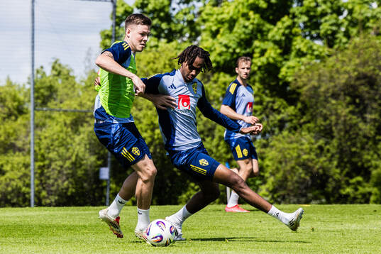 Emil Holm and Jonah Kusi Asare of the Swedish men's