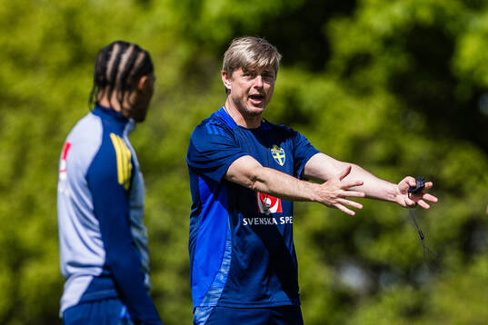Head coach Jon Dahl Tomasson of the Swedish men's national
