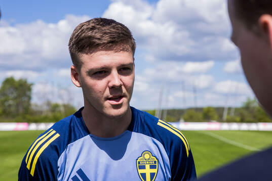 Emil Holm of the Swedish men's national football team