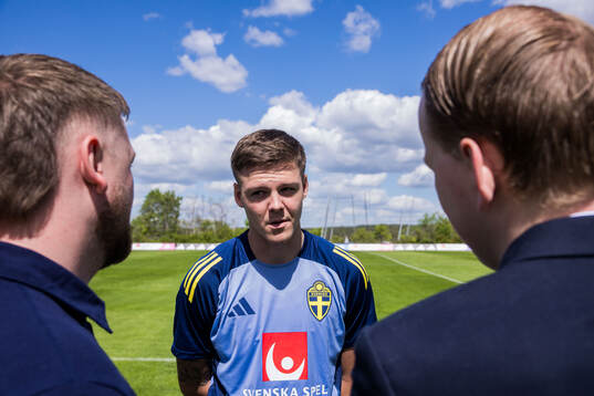 Emil Holm of the Swedish men's national football team