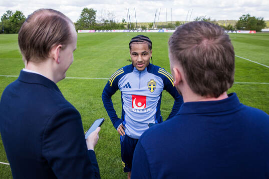 Momodou Sonko of the Swedish men's national football team