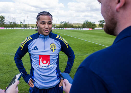 Momodou Sonko of the Swedish men's national football team
