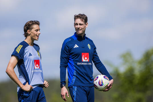 John Mellberg and Daniel Bäckström (U21 head coach) of