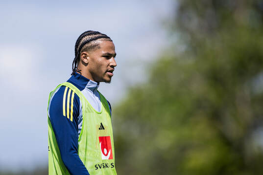 Momodou Sonko of the Swedish men's national football team
