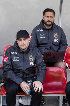 Brommapojkarnas tränare Fredrik Landén och assisterande