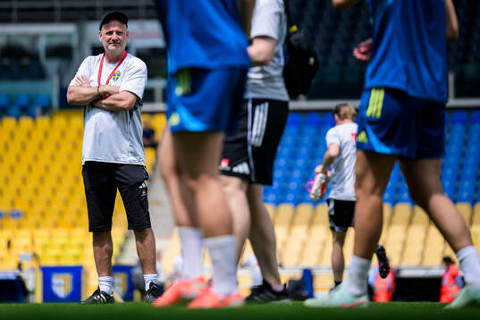 Assistant coach Magnus Wikman of the Swedish women’s