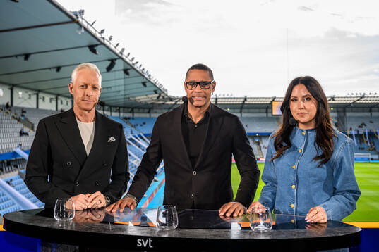 SVTs André Pops, Daniel Nannskog och Therese Strömberg
