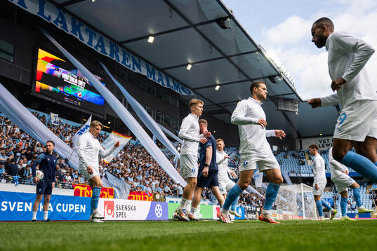 Malmö FFs Jens Stryger Larsen, Hugo Bolin och Gabriel