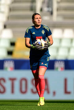 Goalkeeper Jennifer Falk of Sweden