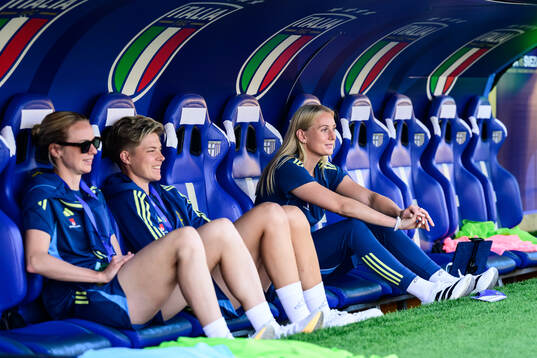 Amanda Ilestedt, Lina Hurtig and Stina Blackstenius of