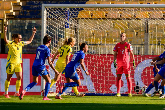 Disallowed offside goal behind Magdalena Eriksson and