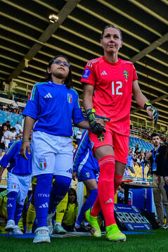 Goalkeeper Jennifer Falk of Sweden