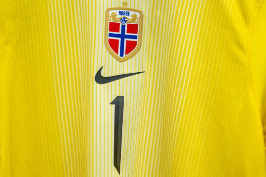 The kit of goalkeeper Cecilie Fiskerstrand of Norway in the