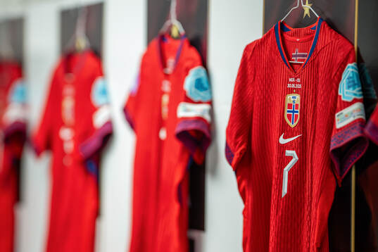 The kit of Ingrid Syrstad Engen of Norway in the dressing