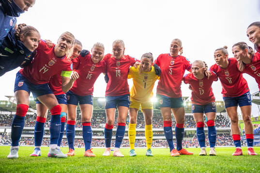 Goalkeeper Aurora Mikalsen, Ada Hegerberg, Vilde Bøe Risa,