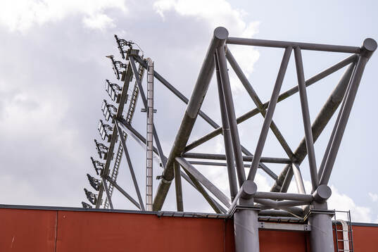 Detalj belysning på Borås Arena