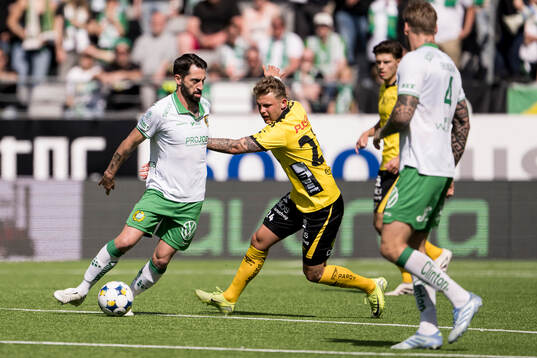Hammarbys Nahir Besara och Elfsborgs Frederik Ihler