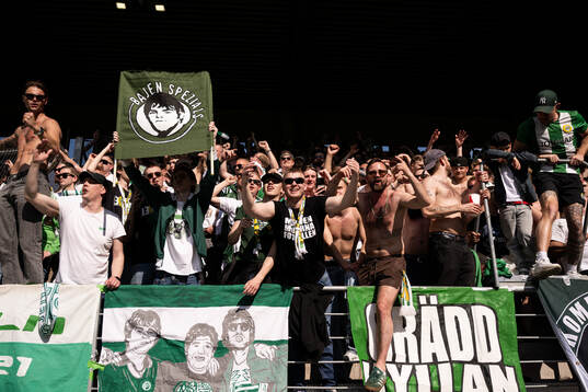 Hammarbys supportrar jublar
