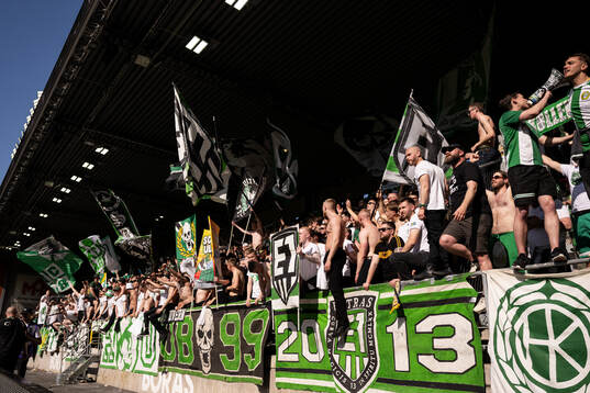 Hammarbys supportrar jublar