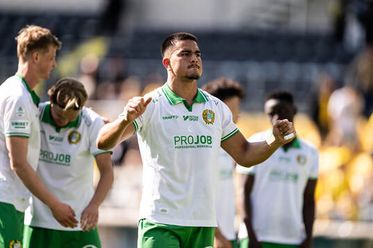 Hammarbys Jusef Erabi jublar