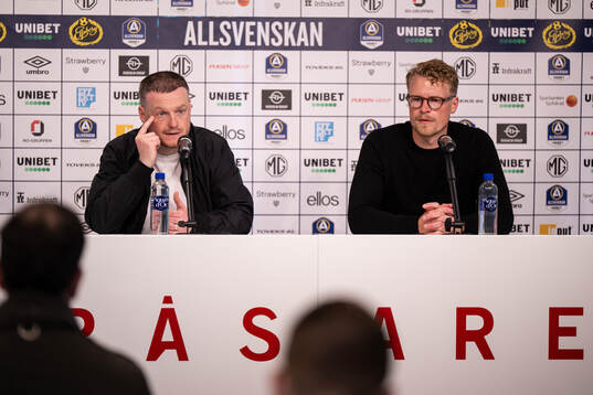 Hammarbys tränare Kim Hellberg och Elfsborgs tränare