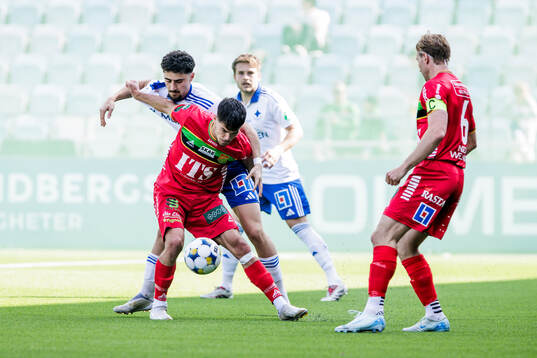 IFK Norrköpings Ismet Lushaku och GAISs William Milovanovic