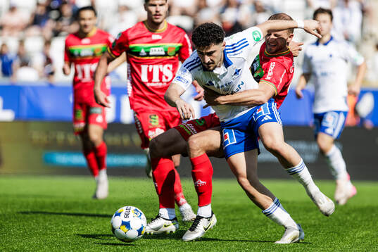 IFK Norrköpings Ismet Lushaku och GAISs Gustav Lundgren