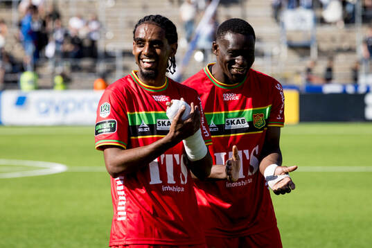 GAIS Harun Ibrahim och Ibrahim Diabate jublar