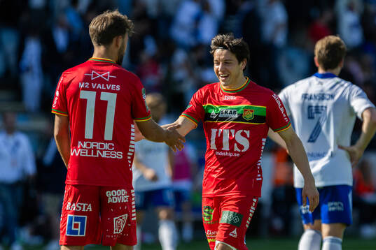 GAIS Edvin Becirovic och Matteo de Brienne jublar