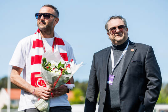 Degerfors klubbchef Joakim Ekblom och före detta