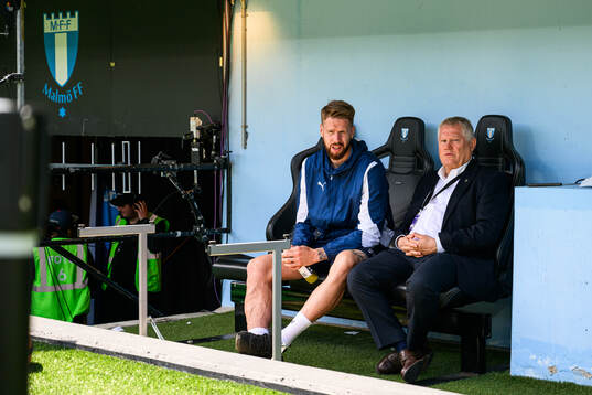 Malmö FFs Pontus Jansson och ordförande  Anders Pålsson