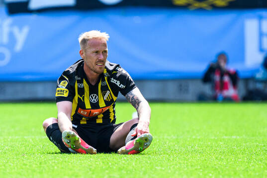 Häckens Mikkel Rygaard Jensen deppar