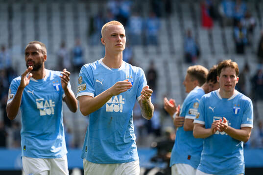 Malmö FFs Isaac Thelin, Daniel Gudjohnsen och Johan