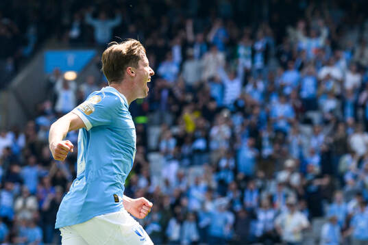 Malmö FFs Johan Karlsson jublar