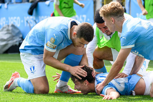 Malmö FFs Kenan Busuladzic jublar
