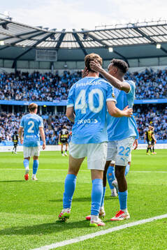 Malmö FFs Kenan Busuladzic jublar