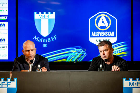 Malmö FFs tränare Henrik Rydström och Häckens tränare
