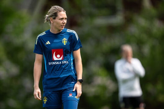 Goalkeeper Jennifer Falk of the Swedish women’s national