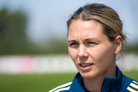 Goalkeeper Jennifer Falk of the Swedish women’s national