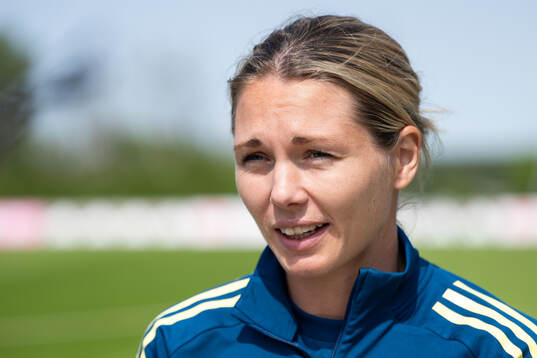 Goalkeeper Jennifer Falk of the Swedish women’s national