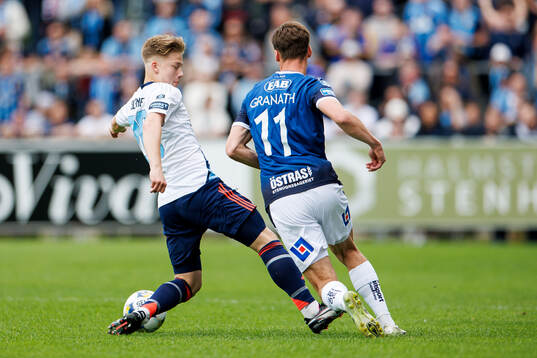 Djurgårdens Matias Siltanen och Halmstads Villiam Granath