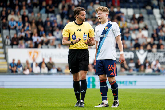 Domare Joakim Östling och Djurgårdens Matias Siltanen