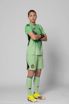 Goalkeeper Jennifer Falk of Sweden poses for a portrait