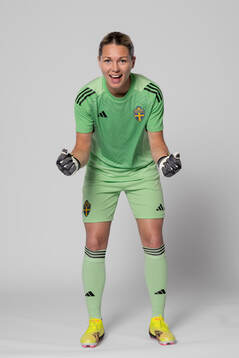 Goalkeeper Jennifer Falk of Sweden poses for a portrait