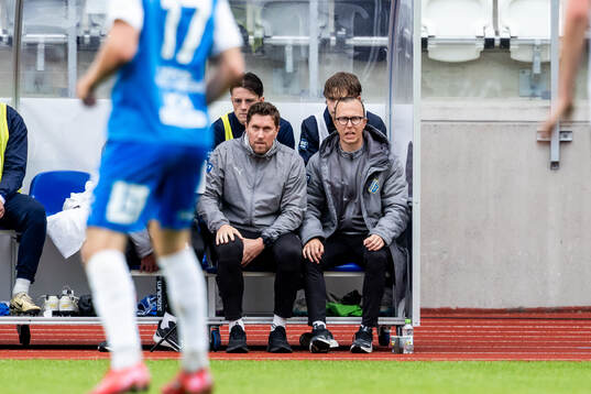 Oddevolds tränare Rikard Nilsson och assisterande tränare
