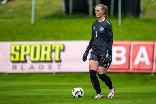 Goalkeeper Sofie Hoffman of Denmark