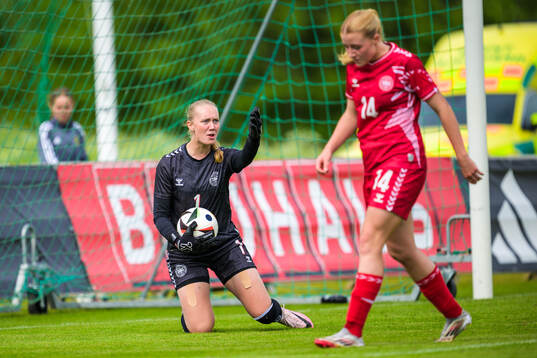 Goalkeeper Sofie Hoffman of Denmark