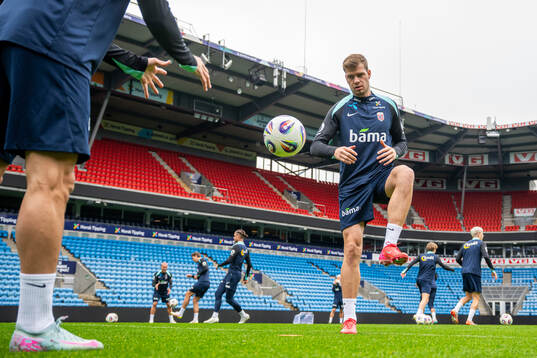 Alexander Sørloth of the Norwegian national football team